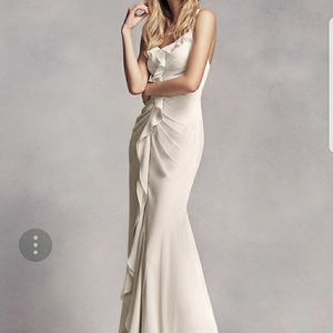 Vera Wang white bridesmaids dress